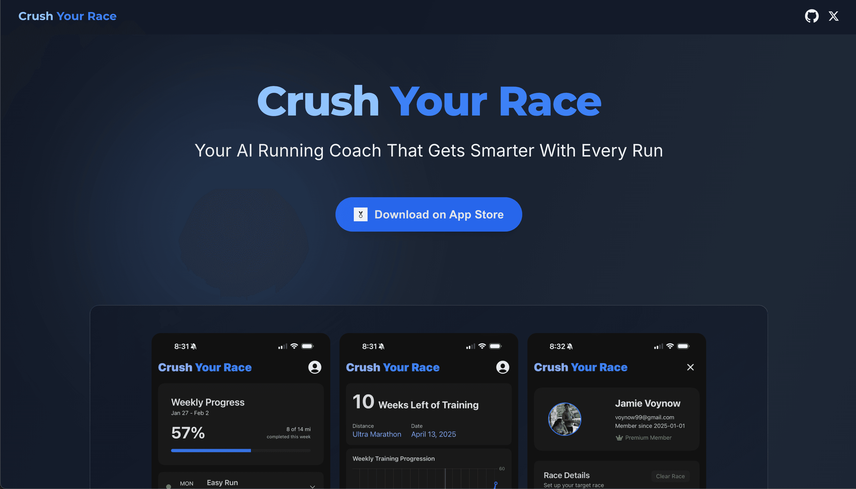 Launched CrushYourRace.com